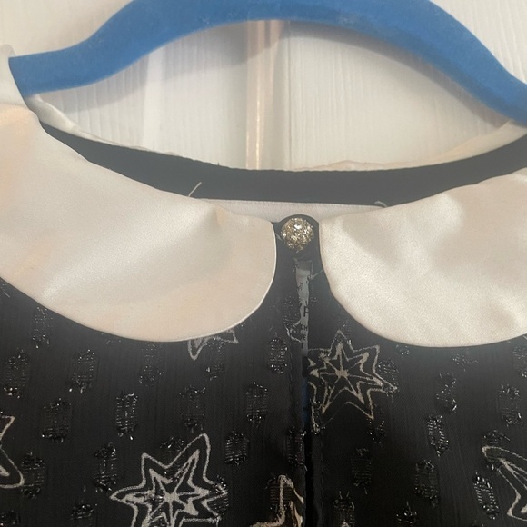 Kate Young for Target Shimmery Star Print Black Dress size small - Picture 5 of 16